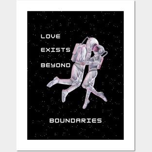 Space Lovers Art | Astronauts: Starry Sci-Fi Love Beyond Bounds Design Posters and Art